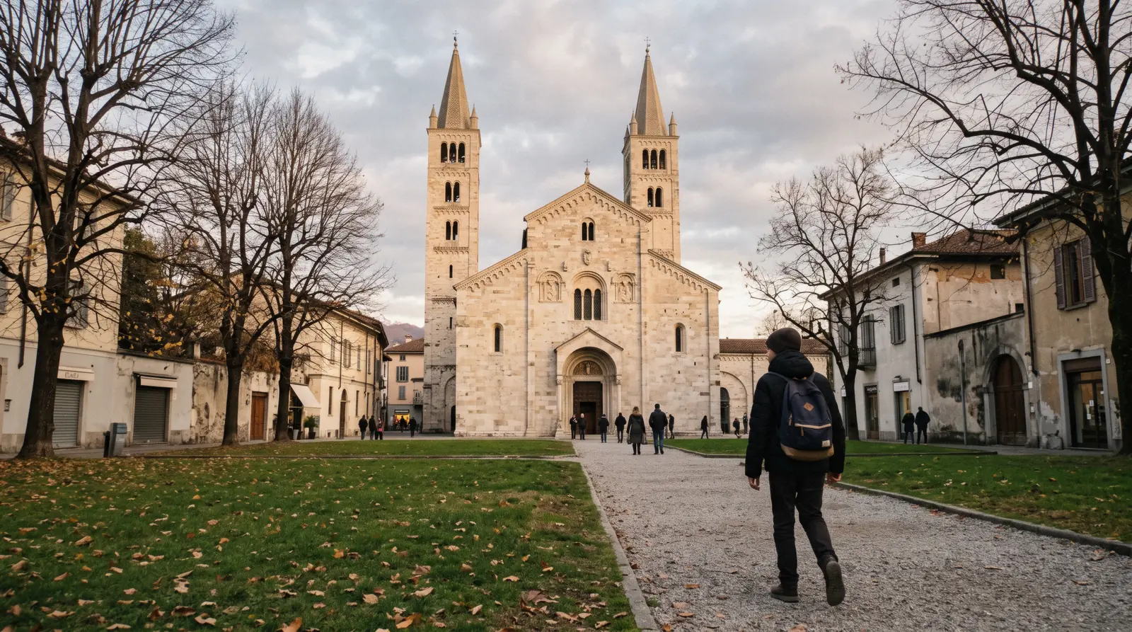 The Romanesque basilica of Sant'Abbondio in Como, Italy